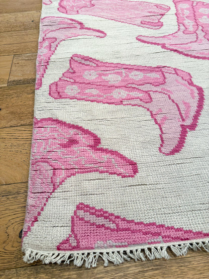 Jess Hand-knotted Wool Rug, Pink