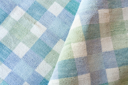 Blue, Green, & White Area Rug